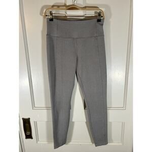 Athleta Delancey Herringbone Full Length Tights Womens Size Small Gray Athletic